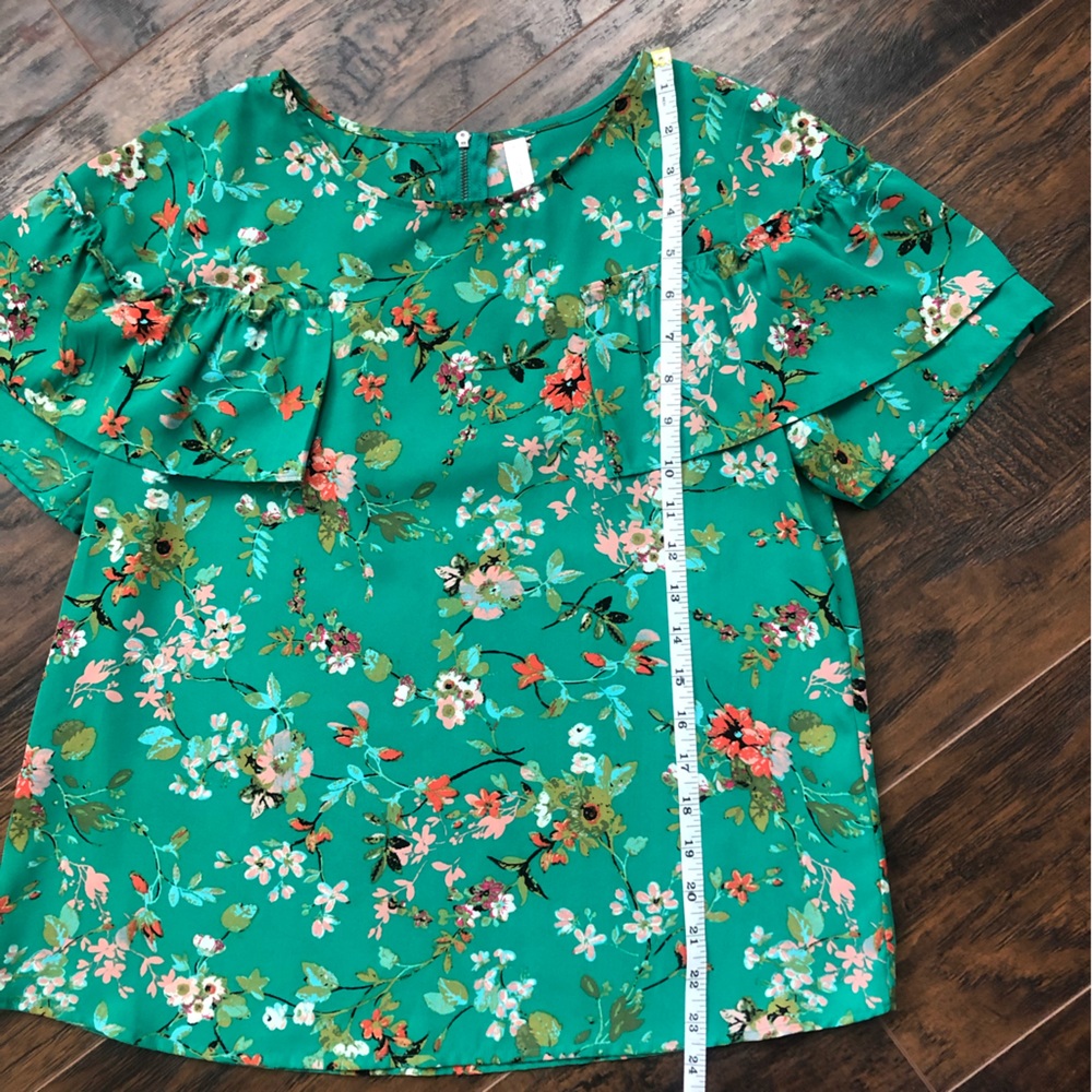 xhilaration floral blouse - Picture 5 of 7